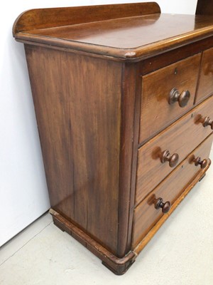 Lot 79 - Victorian mahogany chest of two short and two long drawers 89cm wide x 46cm deep x 90 cm high