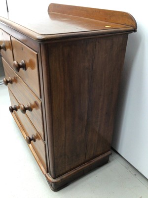 Lot 79 - Victorian mahogany chest of two short and two long drawers 89cm wide x 46cm deep x 90 cm high