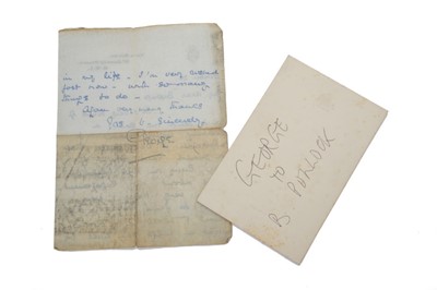 Lot 24 - H.R.H. Prince George The Duke of Kent , handwritten double sided letter on York House headed writing paper, dated October 24 th