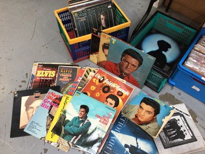 Lot 2112 - Two boxes of LP records to include approximately 14 Elvis, others to include Rolling Stones etc