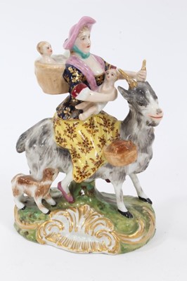 Lot 247 - Samson group of The Welsh Tailor's Wife, and a continental porcelain cased small clock
