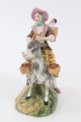 Lot 176 - Samson group of The Welsh Tailor's Wife, and a continental porcelain cased small clock