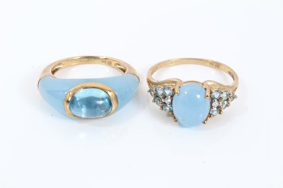 Lot 88 - Six 9ct gold gem set dress rings