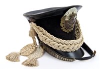 Lot 141 - 19th century Bavarian bell-topped shako with...