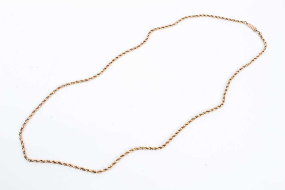 Lot 98 - Edwardian gold rope twist necklace
