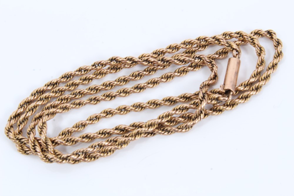 Lot 98 - Edwardian gold rope twist necklace
