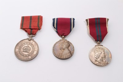 Lot 668 - George V Metropolitan Police Coronation medal named to P.C. J. Charles, together with George V 1935 Silver Jubilee Medal and Elizabeth II Coronation medal (both unnamed) (3)