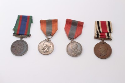 Lot 669 - George V Imperial Service medal named to James Albert Aspinall, another named to Thomas Pickthall, Second World War Canadian Volunteer Service medal and George VI Special Constabulary Long Service...