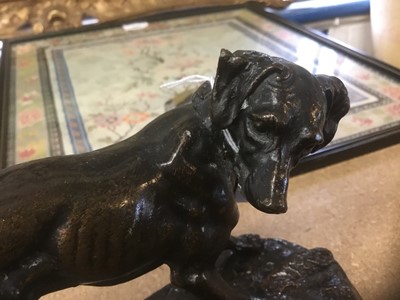 Lot 802 - After Jules Moigniez (1835-1894): pair of bronze figures of hunting dogs