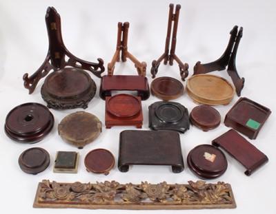 Lot 806 - Collection of Oriental carved wooden stands