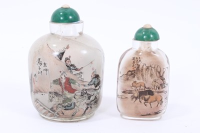 Lot 815 - Two Chinese inside painted glass snuff bottles