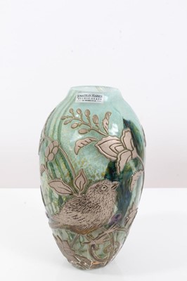 Lot 1003 - Jonathan Harris, art glass and silver clad vase