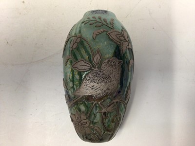 Lot 1003 - Jonathan Harris, art glass and silver clad vase