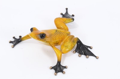 Lot 828 - Tim Cotterill ‘Frogman’ enamelled bronze sculpture