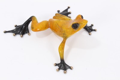 Lot 828 - Tim Cotterill ‘Frogman’ enamelled bronze sculpture