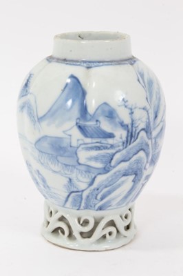 Lot 232 - 18th century Chinese tankard and 18th century Chinese blue and white tea canister