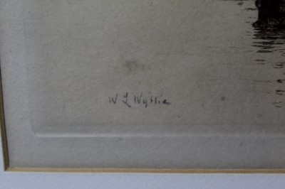 Lot 45 - William Lionel Wyllie (1851-1931) signed artist proof etching - Bruinisse, Holland, 18cm x 48cm, in glazed oak frame 
Provenance: T. Richardson & Co, Piccadilly