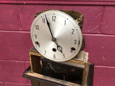 Lot 392 - Oak grandmother clock