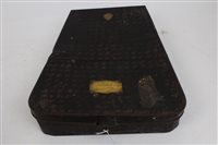 Lot 164 - Scarce Victorian japanned metal sabretache...