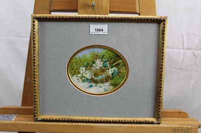 Lot 187 - William Cruickshank (1848-1922) pair of oval watercolours on ivory - Still Life