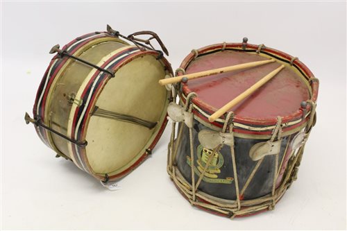 Lot 167 - Elizabeth II military drum with Regimental...