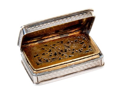 Lot 492 - William IV silver vinaigrette by Nathaniel Mills