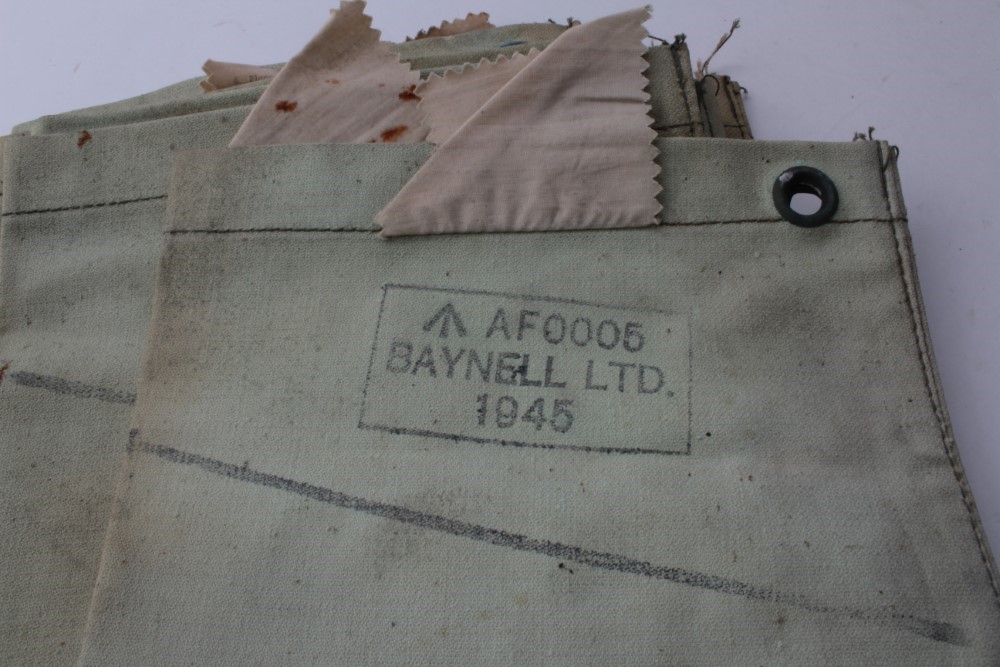 Lot 697 - Ten Second World War British military canvas