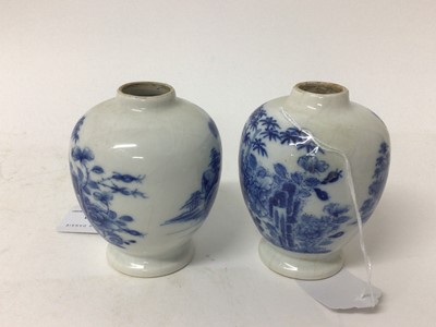 Lot 214 - Pair of 18th century Chinese soft-paste porcelain tea canisters