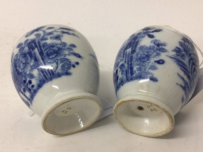 Lot 214 - Pair of 18th century Chinese soft-paste porcelain tea canisters