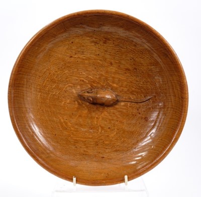 Lot 842 - Robert 'Mouseman' Thompson carved oak fruit bowl