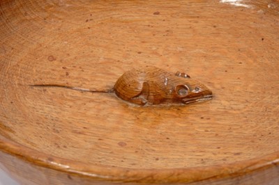 Lot 842 - Robert 'Mouseman' Thompson carved oak fruit bowl