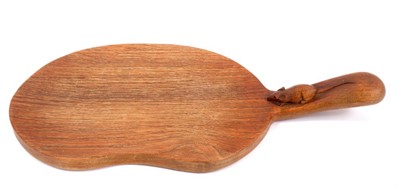 Lot 843 - Robert 'Mouseman' Thompson carved oak cheeseboard