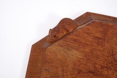 Lot 844 - Robert 'Mouseman' Thompson carved oak bread board