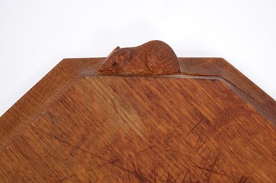 Lot 844 - Robert 'Mouseman' Thompson carved oak bread board