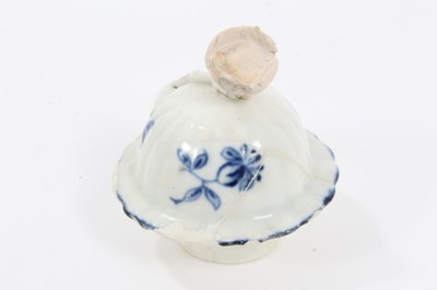 Lot 223 - Worcester tea canister and cover, c.1770, decorated in blue and white with the Gilliflower pattern, 'W' mark to base, 16cm high