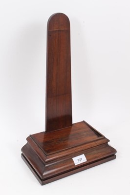 Lot 937 - 19th century rosewood charger stand