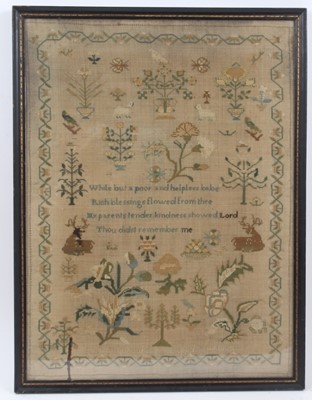 Lot 861 - William IV sampler by Mitilda Brook, Aged 14, 1834