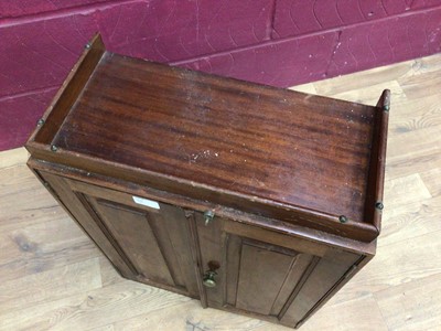Lot 410 - Bentwood rocking chair and a mahogany wall cabinet (2)