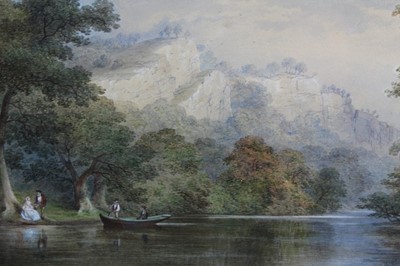 Lot 1075 - Charles Frederick Buckley (1812-1889) watercolour - on the River Derwent at Matlock, Derbyshire, 28cm x 37cm, in glazed frame  
Provenance: Stanhope Shelton Pictures, 11th May 1975