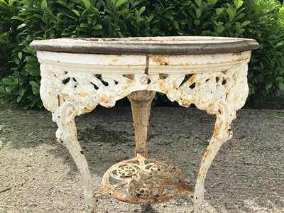 Lot 1522 - Antique cast iron pub table