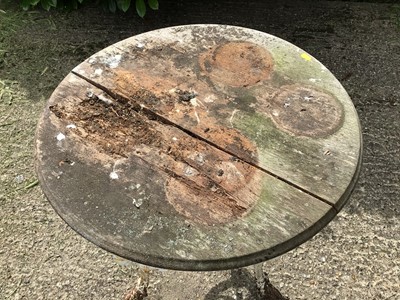 Lot 1522 - Antique cast iron pub table