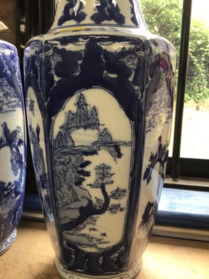 Lot 83 - Pair of Chinese blue and white vases of good colour and design