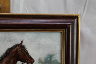 Lot 1156 - Phillip Sanders (b. 1938), oil on canvas, 'Back to the Stables', signed, in painted frame, 40 x 50cm