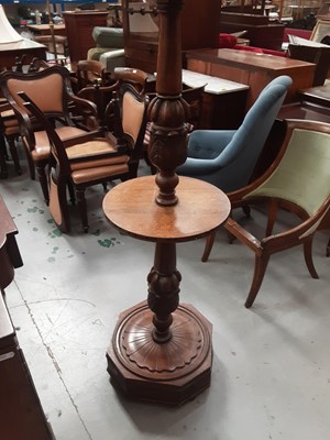 Lot 416 - Unusual early 20th century carved oak standard lamp