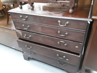 Lot 1015 - George III mahogany secretaire chest