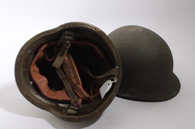 Lot 926 - Israeli M1 Style Infantry Helmet, used circa 1970s - 80s, together with an Israeli PASGT helmet circa 1992 (2)