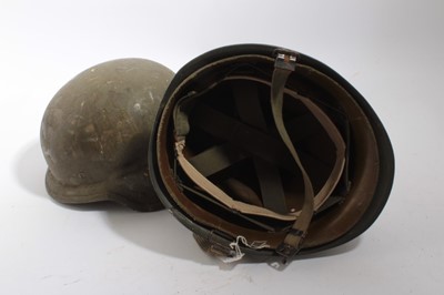 Lot 926 - Israeli M1 Style Infantry Helmet, used circa 1970s - 80s, together with an Israeli PASGT helmet circa 1992 (2)