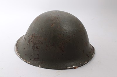 Lot 813 - British Military MK III steel helmet as worn by Israeli forces from the 1950s - 70s, with chin strap and liner