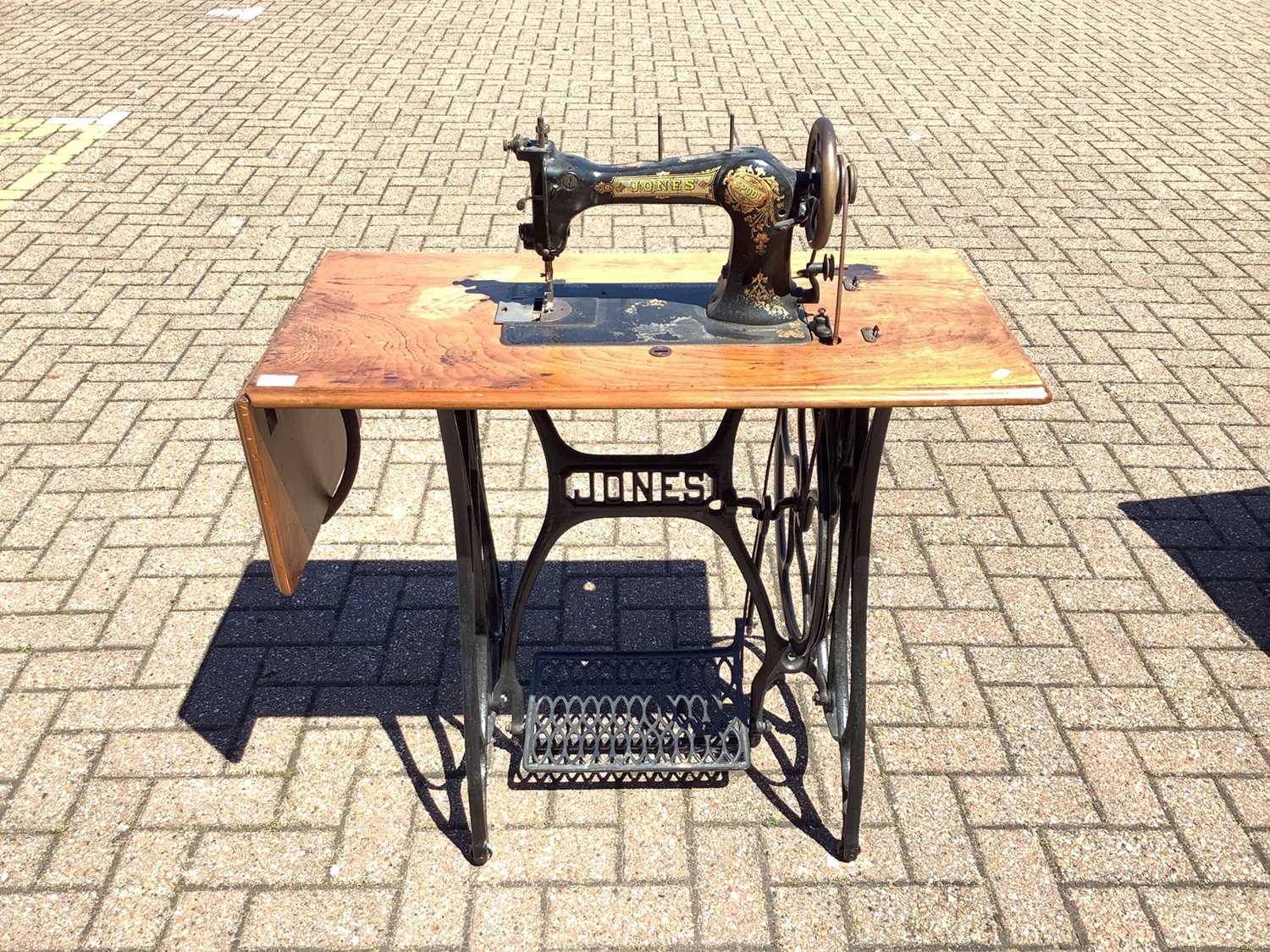 Lot 167 Jones treadle sewing machine
