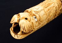 Lot 111 - Fine late 19th century Japanese carved ivory...